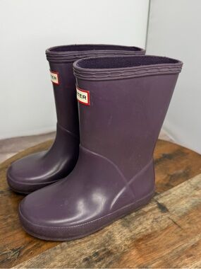 Hunter Kids Purple Rain Boots - Size: 7